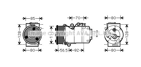 Compresseur de climatisation AVA QUALITY COOLING FDAK497