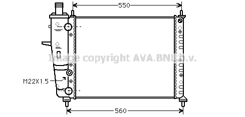 Radiateur de moteur AVA QUALITY COOLING FTA2159