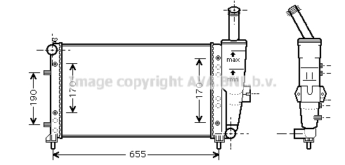 Radiateur refroidissement moteur AVA QUALITY COOLING FTA2281