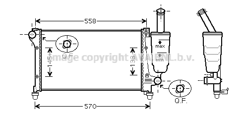 Radiateur de moteur AVA QUALITY COOLING FT2291