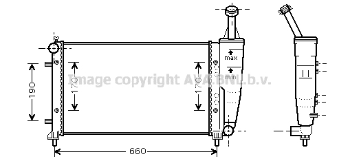 Radiateur refroidissement moteur AVA QUALITY COOLING FT2300