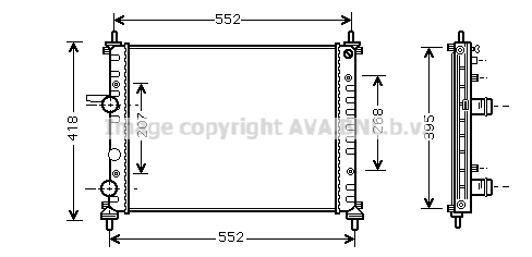 Radiateur refroidissement moteur AVA QUALITY COOLING FT2326