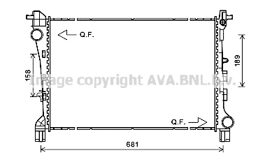 Radiateur refroidissement moteur AVA QUALITY COOLING FT2420