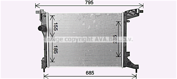 Radiateur refroidissement moteur AVA QUALITY COOLING FT2470