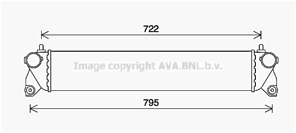 Intercooler (échangeur) AVA QUALITY COOLING FT4461