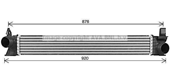 Intercooler (échangeur) AVA QUALITY COOLING FT4482