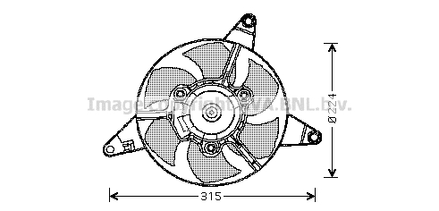 Ventilateur de refroidissement du moteur AVA QUALITY COOLING FT7283