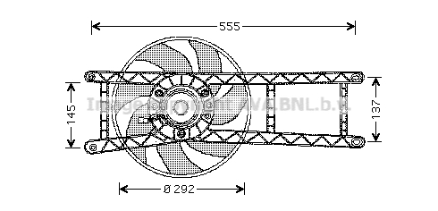 Ventilateur de refroidissement du moteur AVA QUALITY COOLING FT7525