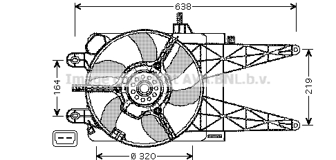 Ventilateur de refroidissement du moteur AVA QUALITY COOLING FT7553