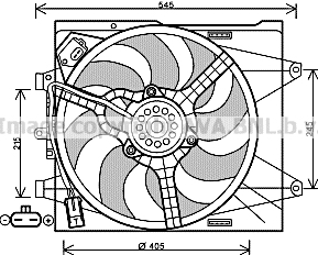 Ventilateur de refroidissement du moteur AVA QUALITY COOLING FT7564