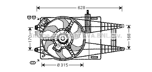 Ventilateur de refroidissement du moteur AVA QUALITY COOLING FT7592