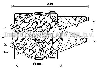 Ventilateur de refroidissement du moteur AVA QUALITY COOLING FT7595