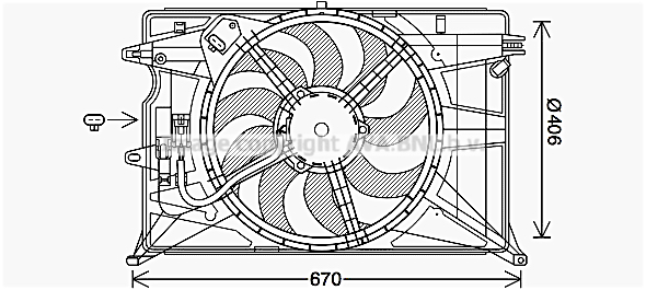 Ventilateur de refroidissement du moteur AVA QUALITY COOLING FT7611