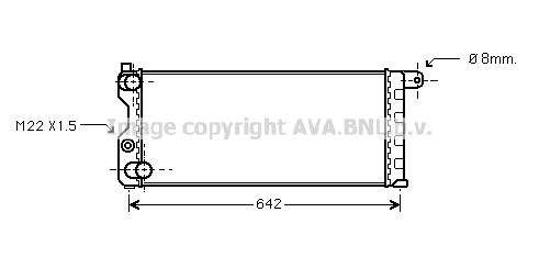 Radiateur de moteur AVA QUALITY COOLING FTA2074