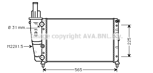 Radiateur refroidissement moteur AVA QUALITY COOLING FTA2139