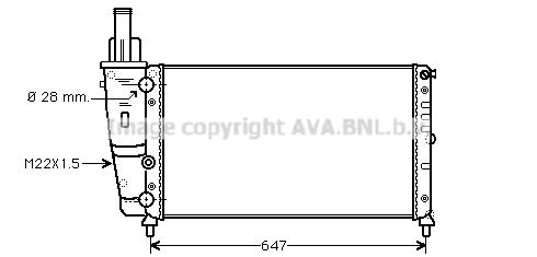 Radiateur de moteur AVA QUALITY COOLING FTA2140