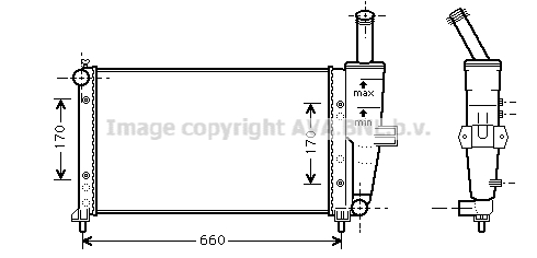 Radiateur de moteur AVA QUALITY COOLING FTA2208