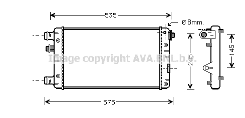 Radiateur de moteur AVA QUALITY COOLING FTA2239