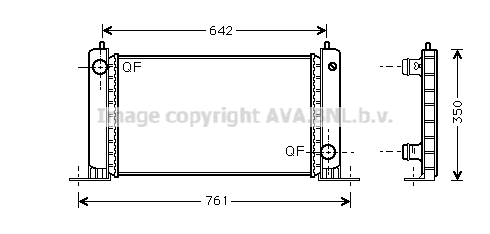 Radiateur de moteur AVA QUALITY COOLING FTA2243