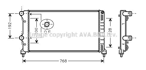 Radiateur de moteur AVA QUALITY COOLING FTA2250