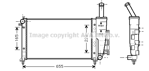 Radiateur de moteur AVA QUALITY COOLING FTA2275