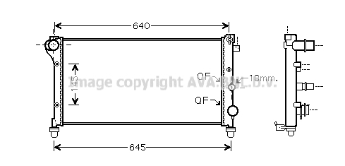 Radiateur de moteur AVA QUALITY COOLING FTA2295