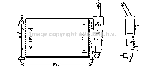 Radiateur de moteur AVA QUALITY COOLING FTA2299