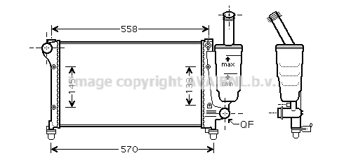 Radiateur de moteur AVA QUALITY COOLING FTA2368