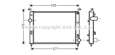 Radiateur de moteur AVA QUALITY COOLING FTA2371