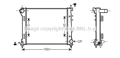 Radiateur de moteur AVA QUALITY COOLING FTA2387