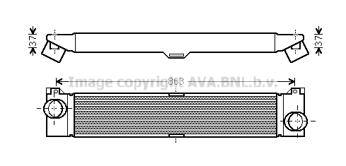 Intercooler (échangeur) AVA QUALITY COOLING FTA4353