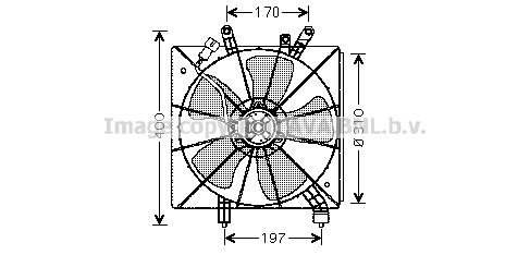 Ventilateur de refroidissement du moteur AVA QUALITY COOLING HD7507