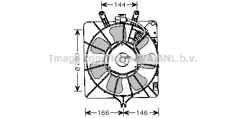 Ventilateur de refroidissement du moteur AVA QUALITY COOLING HD7535