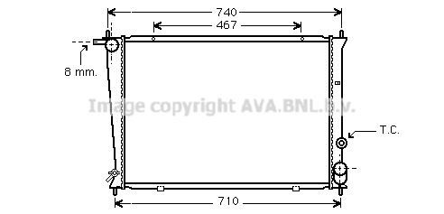 Radiateur de moteur AVA QUALITY COOLING HYA2049