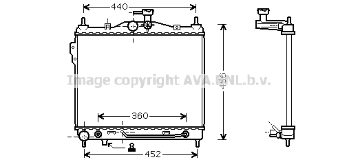 Radiateur de moteur AVA QUALITY COOLING HYA2102