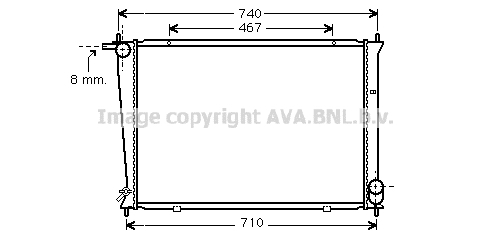 Radiateur de moteur AVA QUALITY COOLING HYA2148