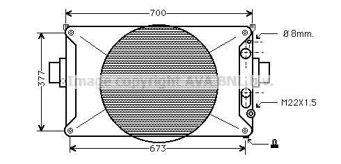 Radiateur de moteur AVA QUALITY COOLING IV2035