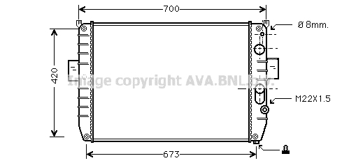 Radiateur de moteur AVA QUALITY COOLING IV2050