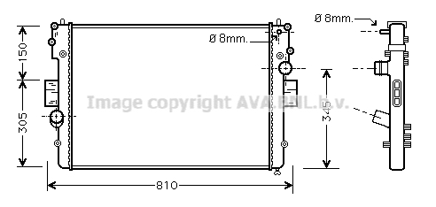 Radiateur refroidissement moteur AVA QUALITY COOLING IVA2057