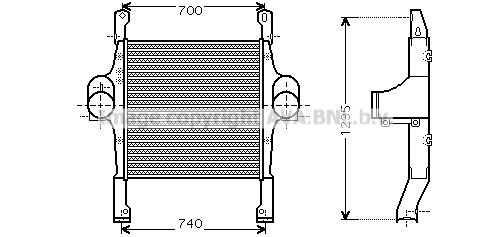 Radiateur d'air (Intercooler) AVA QUALITY COOLING IV4067