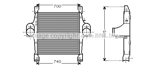 Radiateur d'air (Intercooler) AVA QUALITY COOLING IV4069