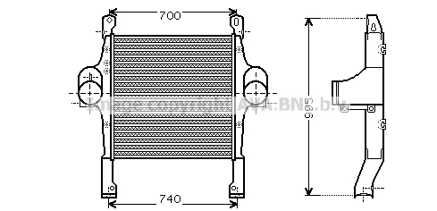 Radiateur d'air (Intercooler) AVA QUALITY COOLING IV4083