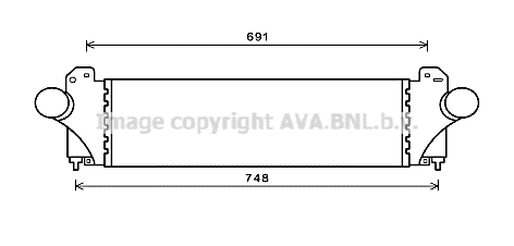 Radiateur d'air (Intercooler) AVA QUALITY COOLING IV4129