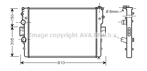 Radiateur de moteur AVA QUALITY COOLING IVA2087