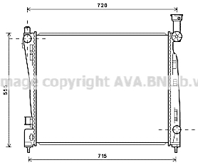 Radiateur refroidissement moteur AVA QUALITY COOLING JEA2054