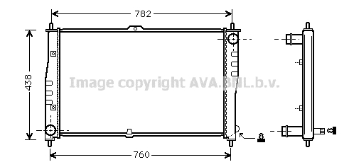 Radiateur de moteur AVA QUALITY COOLING KAA2018