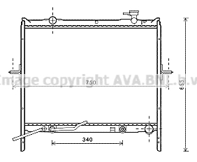 Radiateur refroidissement moteur AVA QUALITY COOLING KA2179