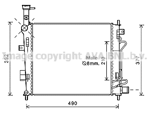 Radiateur refroidissement moteur AVA QUALITY COOLING KA2190