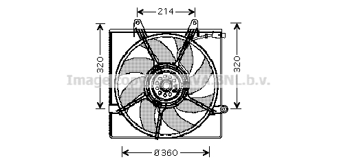 Ventilateur de refroidissement du moteur AVA QUALITY COOLING KA7508