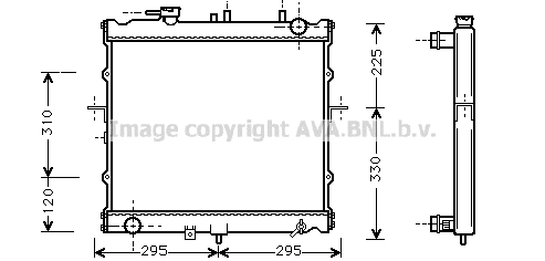 Radiateur de moteur AVA QUALITY COOLING KAA2022